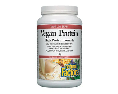 Natural Factors Vegan Protein Vanilla Bean 1kg