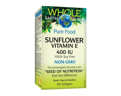 Whole Earth & Sea Sunflower Vitamin E 400 IU 90 Softgels