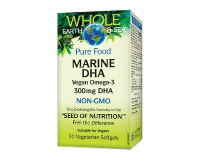 Whole Earth & Sea Marine DHA Vegan Omega-3 30 Softgels