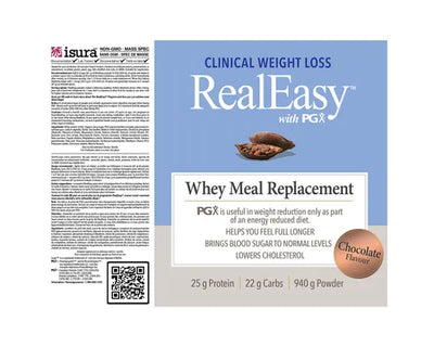 Natural Factors Real Easy With PGX Whey Meal Replacement Chocolate 940g
