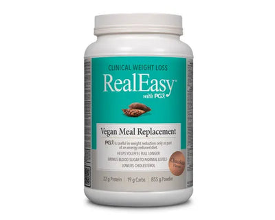 Natural Factors Real Easy With PGX Vegan Meal Replacement Chocolate 855g