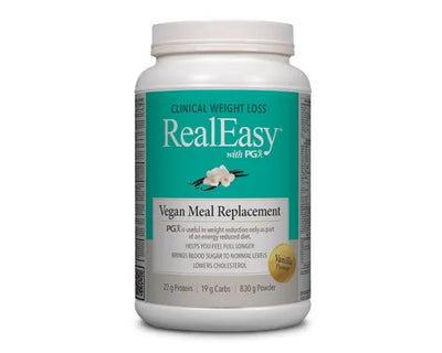 Natural Factors Real Easy With PGX Vegan Meal Replacement Vanilla 830g