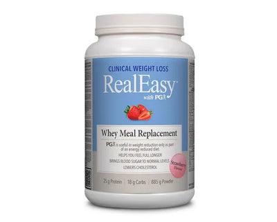 Natural Factors Real Easy With PGX Whey Meal Replacement Strawberry 885g