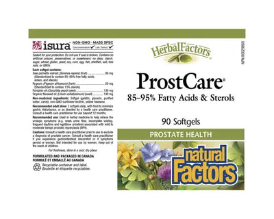 Natural Factors Herbal Factors Prost Care 90 Softgels