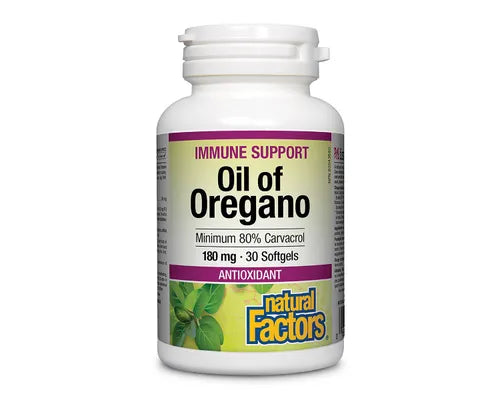 Natural Factors Oil of Oregano 180mg 30 Softgels