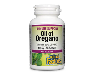 Natural Factors Oil of Oregano 180mg 30 Softgels