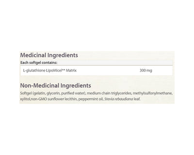 Natural Factors Glutathione LipoMicel Matrix 60 Softgels