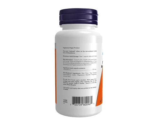 NOW Glutathione 250 mg 60 Veggie Caps