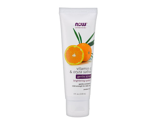 NOW Gentle Scrub Vitamin C & Oryza Sativa 118mL