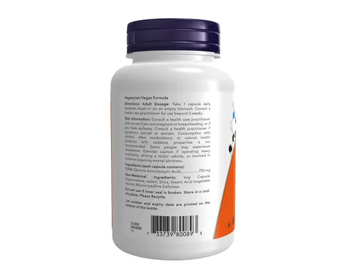 NOW GABA 750mg 100 Veggie Caps