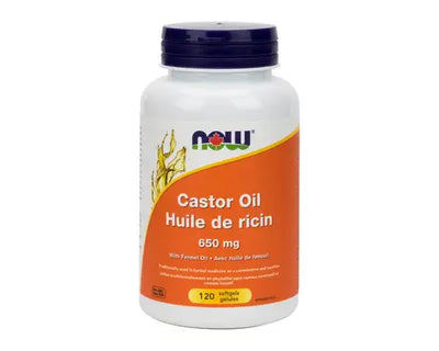 NOW Castor Oil 650mg 120 Softgels