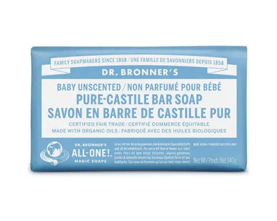 Dr. Bronner's Pure-Castile Bar Soap Baby Unscented 140g