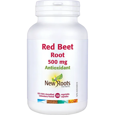 New Roots Red Beet Root 500mg 100 Capsules