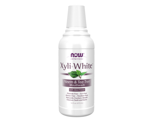 NOW Xyliwhite Mouthwash Neem & Tea Tree 473mL