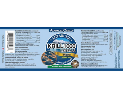 Advanced Omega Krill Oil 1000mg 60 Softgels