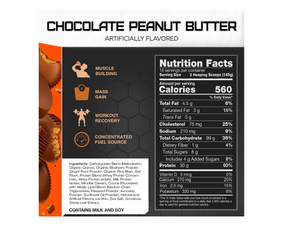 Rivalus Clean Gainer Chocolate Peanut Butter 5 lbs