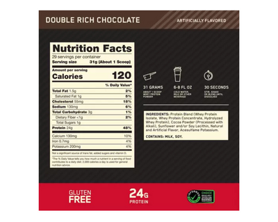 Optimum Nutrition 100% Gold Standard Whey Double Rich Chocolate 2lbs