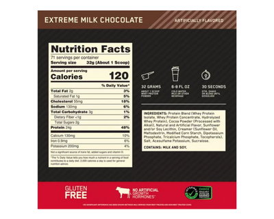 Optimum Nutrition 100% Gold Standard Whey Extreme Milk Chocolate 5lbs