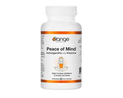 Orange Naturals - Peace of Mind - Ashwagandha and L-theanine, 60 Caps