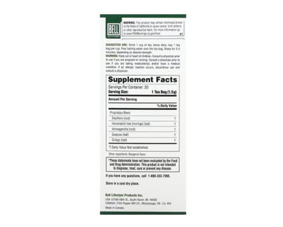 Bell Lifestyle, Ezee Memory & Cognitive Tea™, 20 Tea Bags, 30 g