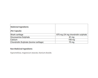 Bell Shark Cartilage for Joint Relief 100 Capsules