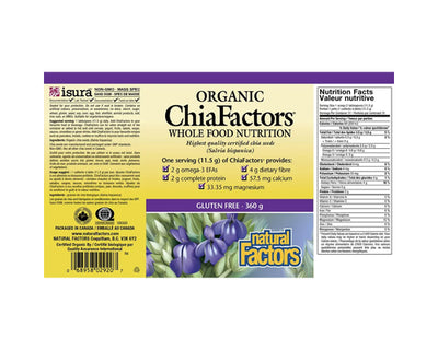 Natural Factors Organic Chia Factors 360g