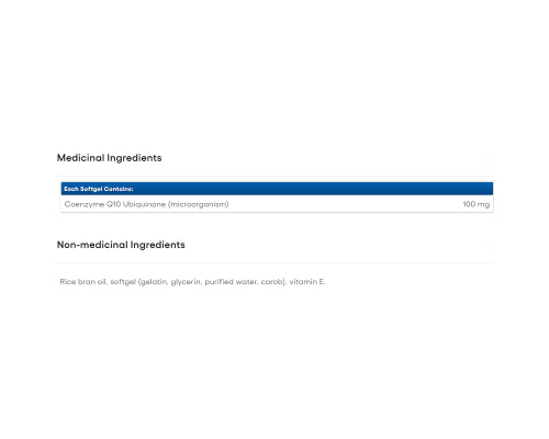 Natural Factors Coenzyme Q10 100mg 120 Softgels