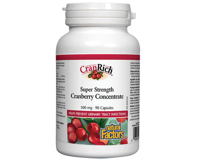 Natural Factors Cran Rich Cranberry Concentrate Super Strength 500mg 90 Capsules
