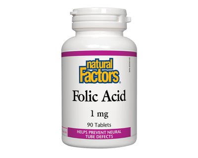 Natural Factors Folic Acid 1mg 90 Tablets