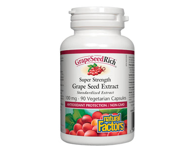 Natural Factors Grape Seed Extract Super Strength 100mg 90 Veggie Caps