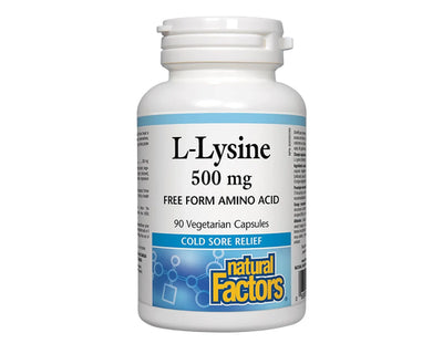 Natural Factors L-Lysine 500mg 90 Veggie Caps