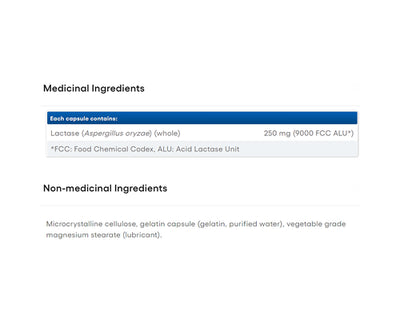 Natural Factors Lactase Enzyme 60 Capsules