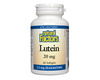 Natural Factors Lutein 20mg 60 Softgels