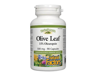 Natural Factors Herbal Factors Olive Leaf 500mg 90 Capsules