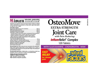 Natural Factors OsteoMove Joint Care Extra Strength 120 Tablets