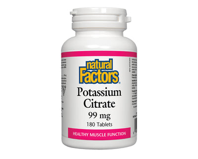 Natural Factors Potassium Citrate 99mg 180 Tablets