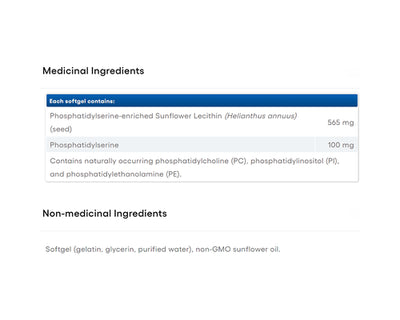 Natural Factors PS Factor PS Phosphatidylserine 100mg 60 Softgels