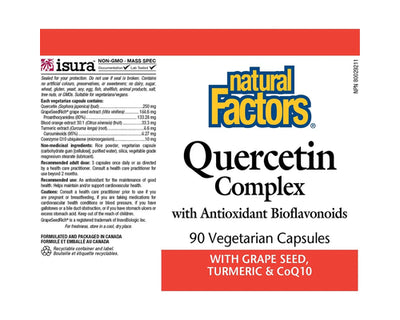 Natural Factors Quercetin Complex 90 Veggie Caps