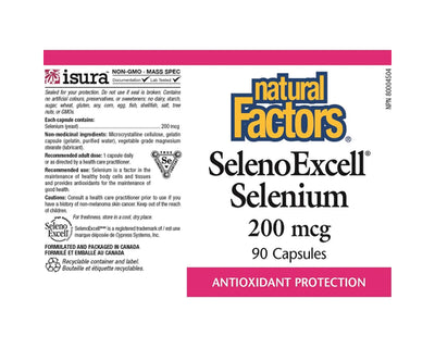 Natural Factors Seleno Excell Selenium 200mcg 90 Capsules