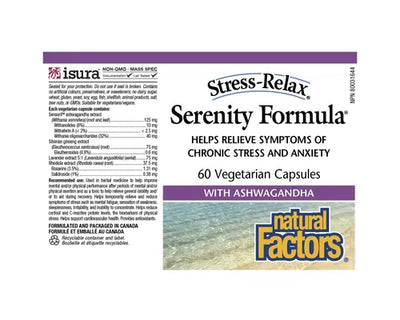 Natural Factors Stress-Relax Serenity Formula 60 Veggie Caps