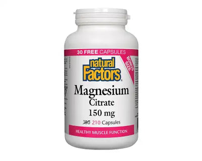 Natural Factors Magnesium Citrate 150mg 210 Capsules