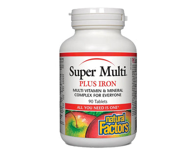 Natural Factors Super Multi Plus Iron 90 Tablets