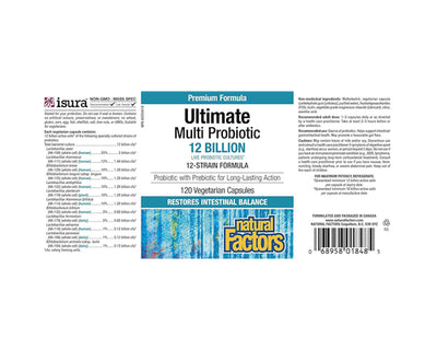 Natural Factors Ultimate Multi Probiotic 12 Billion 120 Veggie Caps