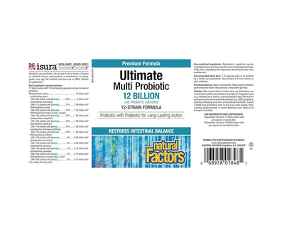 Natural Factors Ultimate Multi Probiotic 12 Billion 60 Veggie Caps