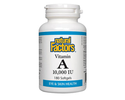 Natural Factors Vitamin A 10,000 IU 180 Softgels