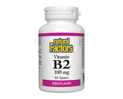 Natural Factors Vitamin B2 Riboflavin 100mg 90 Tablets