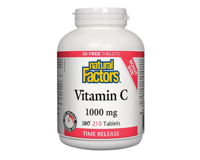 Natural Factors Vitamin C Time Release 1000mg 180+30 Tablets