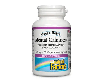 Natural Factors Stress Relax Mental Calmness 125mg 60 Veggie Caps