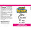 Natural Factors Zinc Citrate 15mg 90 Tablets