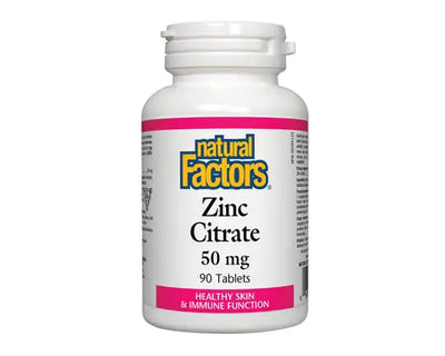 Natural Factors Zinc Citrate 50mg 90 Tablets